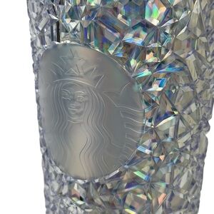 NWT Starbucks 2024 Sparkling Iridescent Unicorn Diamond Gemstone Venti Tumbler